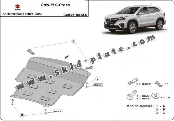 Aluminum skid plate for Suzuki S-Cross