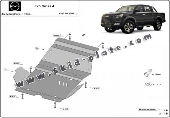 Aluminium skid plate for Evo Cross 4