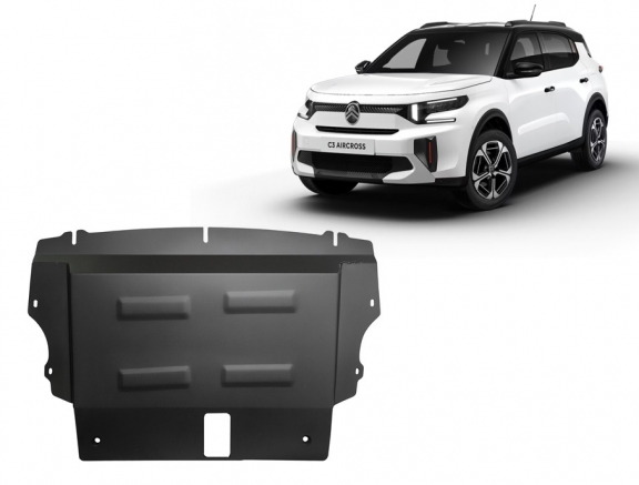 Steel skid plate for the protection of the engine and the gearbox for Citroen C3 Aircross