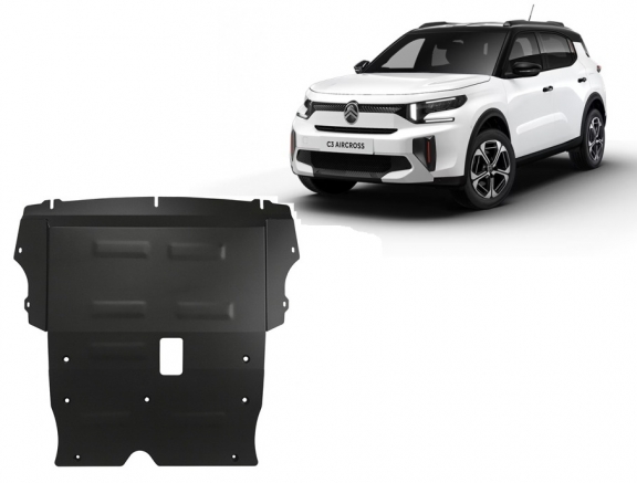 Steel skid plate for the protection of the engine and the gearbox for Citroen C3 Aircross