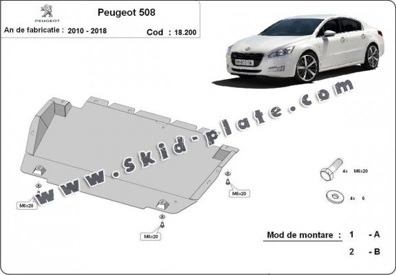 Steel skid plate for Peugeot 508