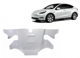 Rear electric aluminum motor skid plate - Tesla Model Y