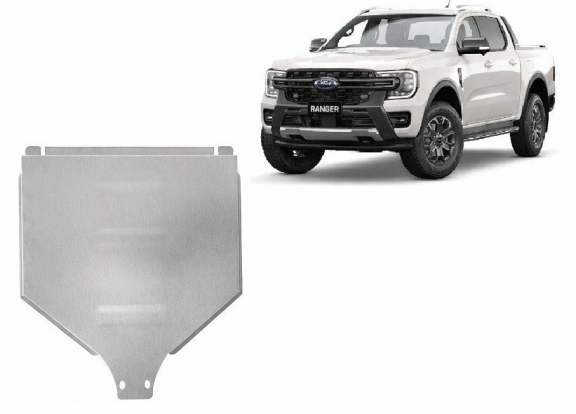 Aluminum gearbox skid plate for Ford Ranger