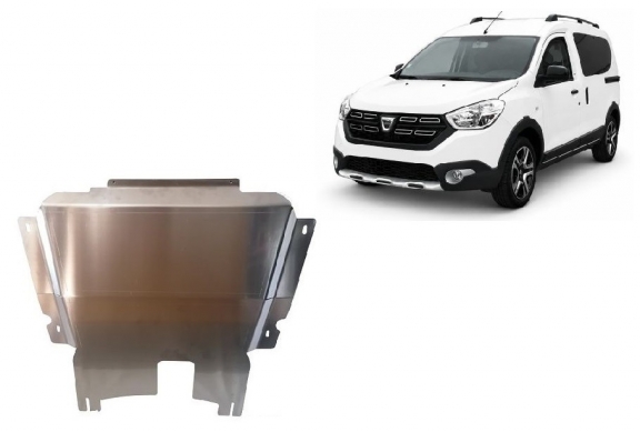 Aluminum skid plate for DACIA Dokker Stepway