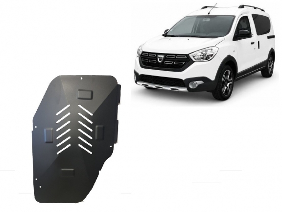 Steel fuel tank skid plate  for Dacia Dokker Stepway