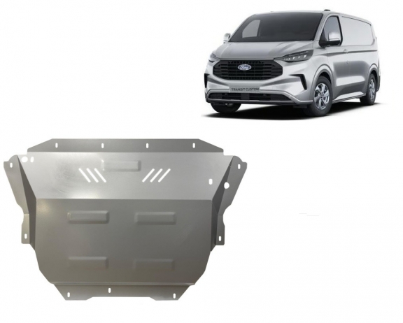 Galvanized steel skid plate for Ford Tourneo Custom PHEV