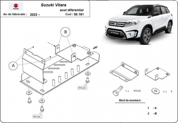Steel skid plate for Suzuki Vitara - promotional package