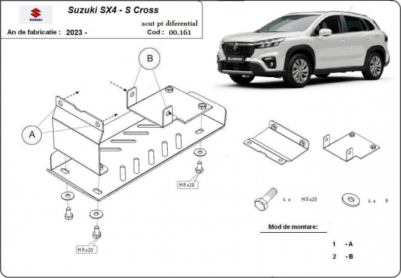 Steel skid plate for Suzuki S-Cross - promotional package