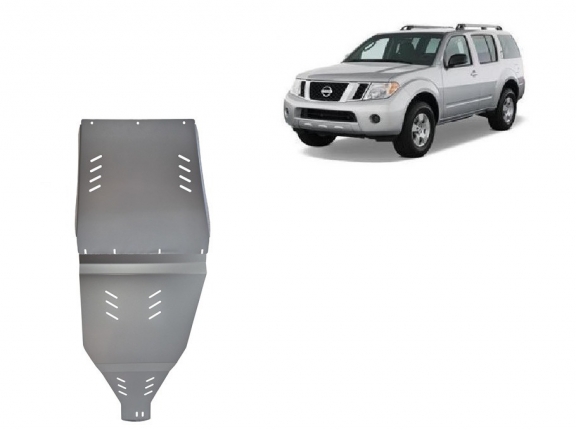 Aluminum gearbox skid plate for Nissan Pathfinder