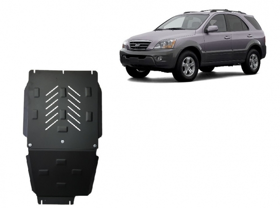 Steel gearbox and differential skid plate for  Kia Sorento