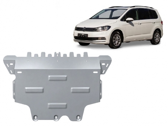 Aluminum skid plate for VW Touran