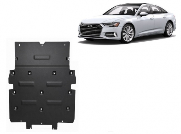 Steel skid plate for Audi A6
