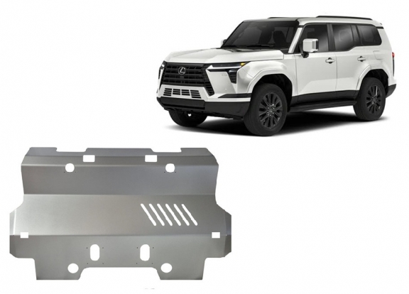 Aluminum radiator skid plate for Lexus GX