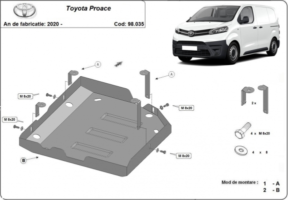 Steel AdBlue tank plate Toyota Proace