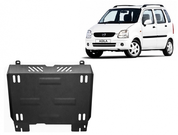 Steel skid plate for Opel Agila (H00)