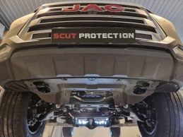 Steel skid plate for Jac T8