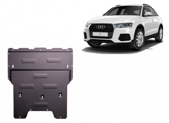 Steel skid plate for Audi Q3
