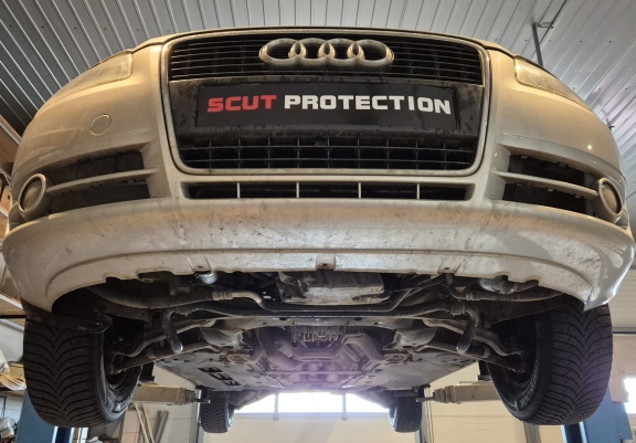 Steel skid plate for Audi A4 B7