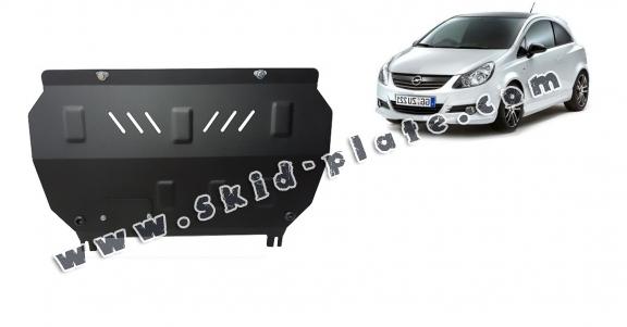 Steel skid plate for Opel Corsa D