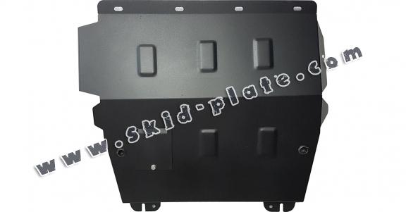 Steel skid plate for the protection of the engine and the gearbox for VW Polo 6n2