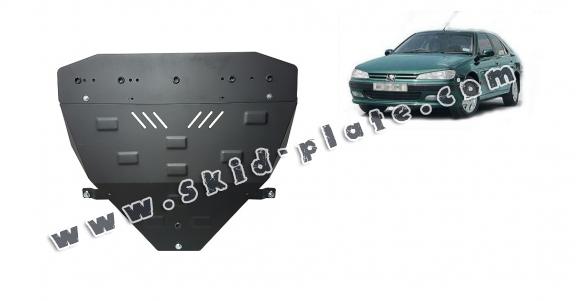 Steel skid plate for the protection of the engine and the gearbox for Peugeot 406