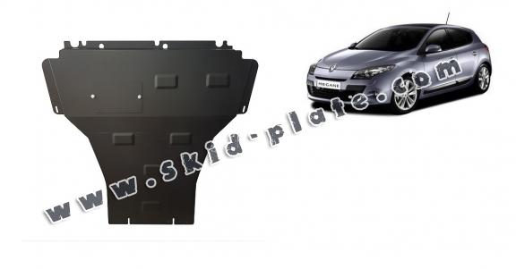 Steel skid plate for the protection of the engine and the gearbox for Renault Megane 3