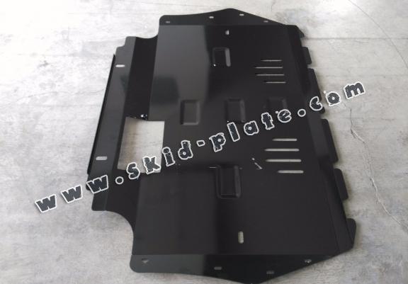 Steel skid plate for the protection of the engine and the gearbox for Skoda Yeti