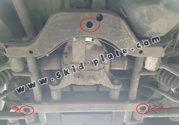 Steel diferential skid plate for Mercedes ML W163