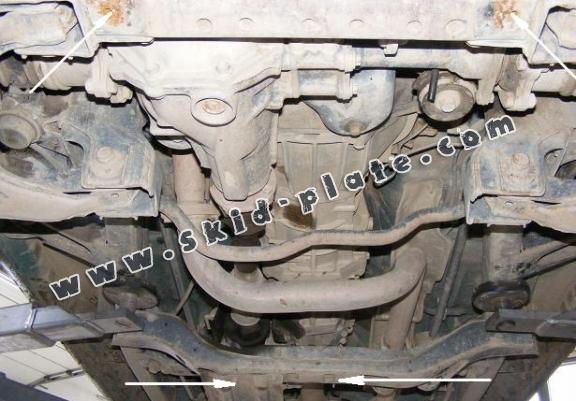 Steel gearbox and differential skid plate for Toyota Hilux