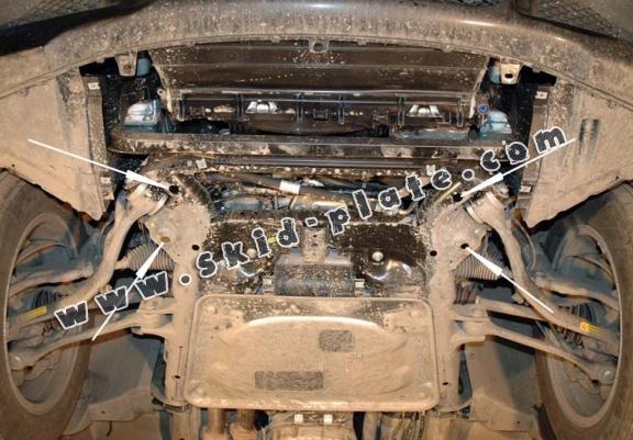 Steel radiator skid plate for BMW X3