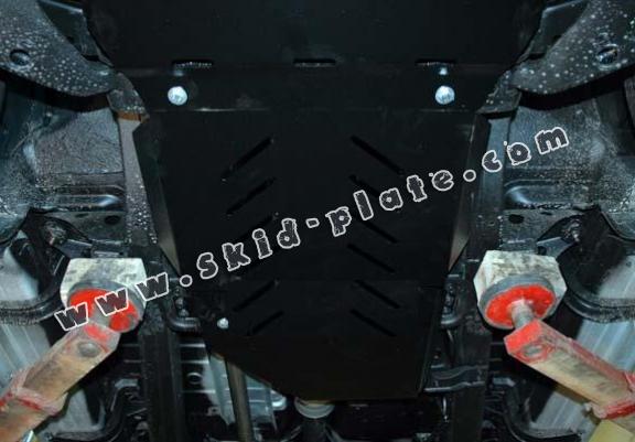 Steel skid plate for the protection of the engine and the radiator for Mitsubishi L 200