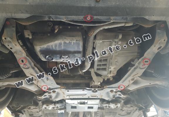 Steel skid plate for the protection of the engine and the gearbox for Volvo XC70