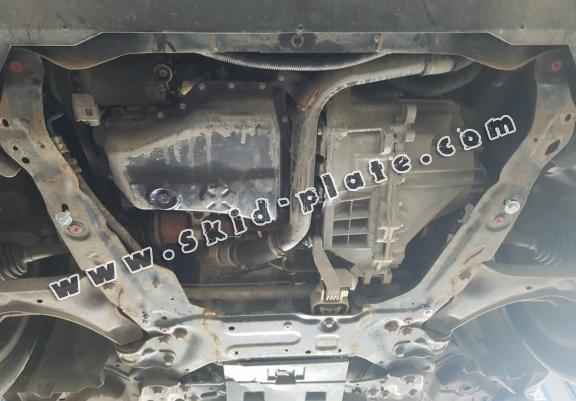 Steel skid plate for the protection of the engine and the gearbox for Volvo S80
