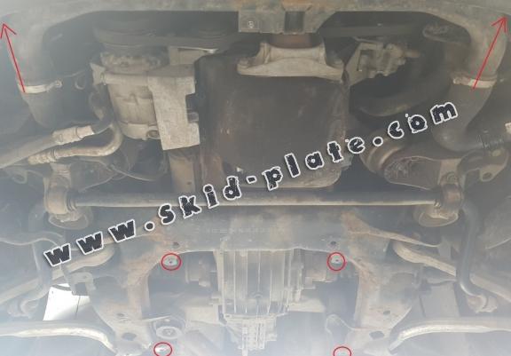 Steel automatic gearbox skid plate forAudi A6