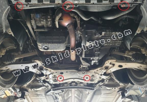 Steel skid plate for Volvo C30