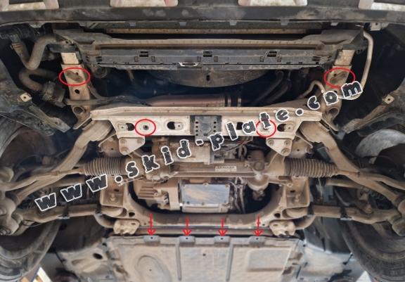 Steel skid plate for  Mercedes GLK X204