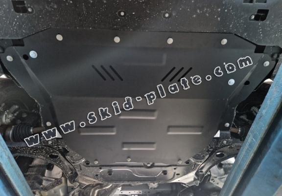 Steel skid plate for the protection of the engine and the gearbox for Ford Transit Custom