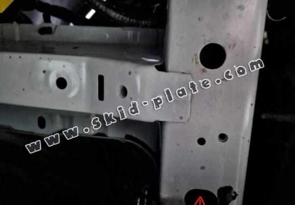 Steel skid plate for the protection of the engine and the gearbox for Ford Transit Custom