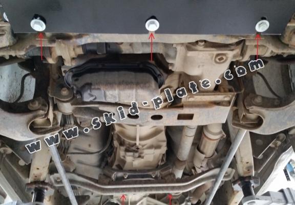 Steel gearbox skid plate for Nissan Navara D22