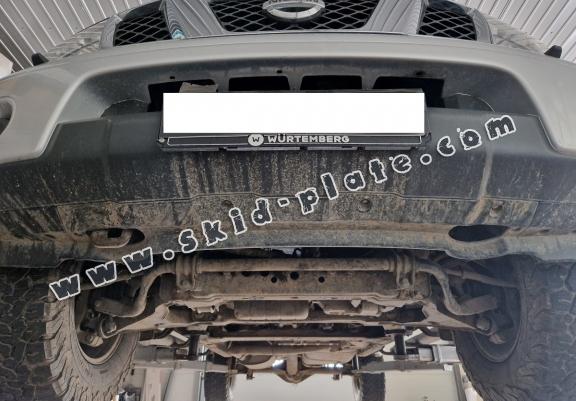 Aluminum radiator skid plate for Nissan Navara D40