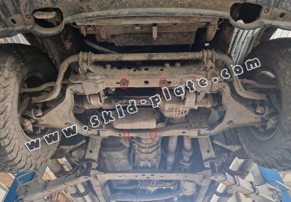Aluminum skid plate for Nissan Pathfinder