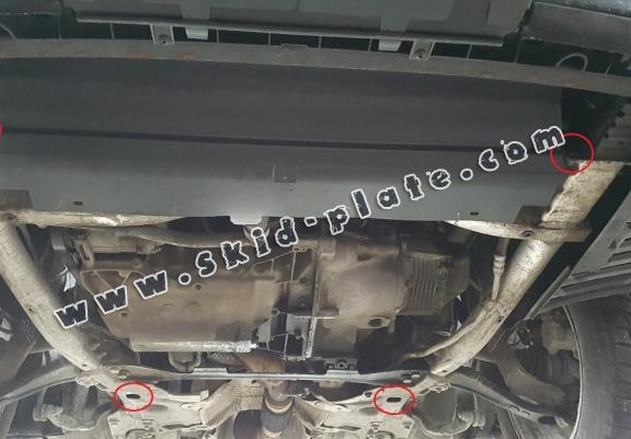 Steel skid plate for Peugeot 407