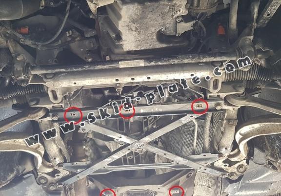 Steel gearbox skid plate for Audi A4 4 B8