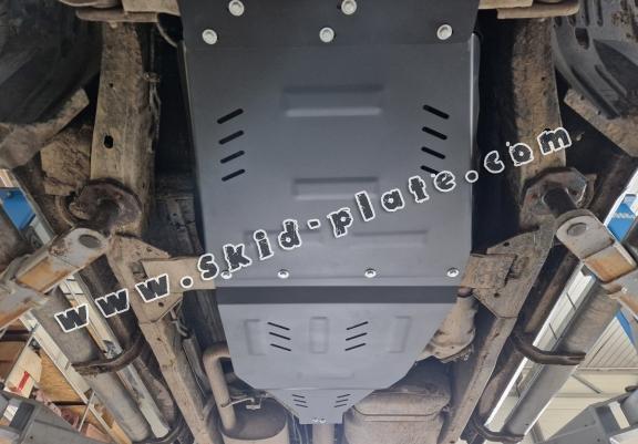 Steel gearbox and differential skid plate for Nissan Pathfinder