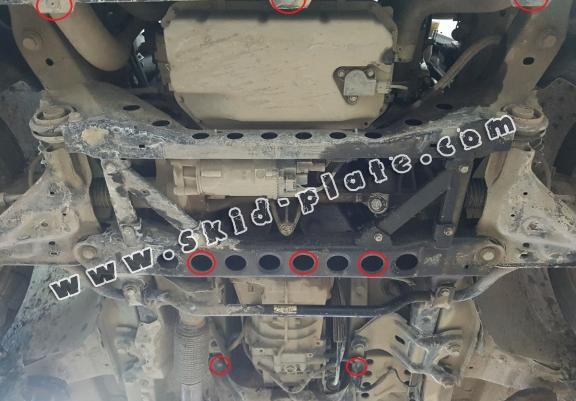 Steel skid plate for the protection of the engine and the gearbox for Mercedes Vito W447 - 4X2 