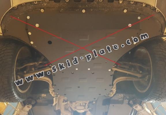 Steel gearbox skid plate for VW Touareg