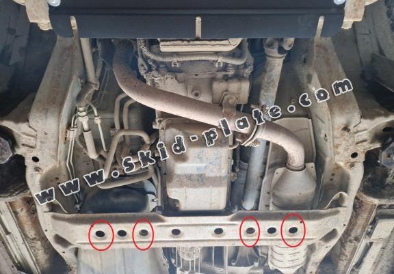 Steel gearbox skid plate for Mitsubishi Pajero 3 (V60, V70) Vers 2.0