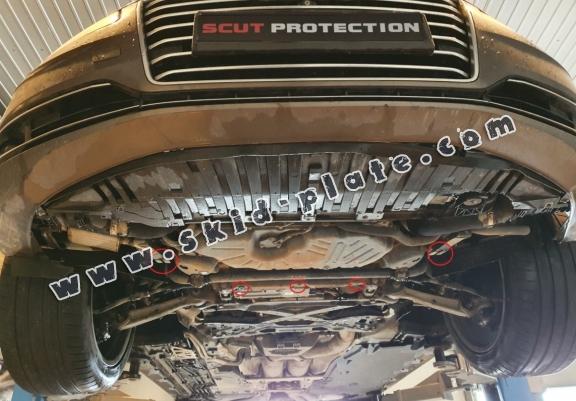 Steel gearbox skid plate for Audi A8