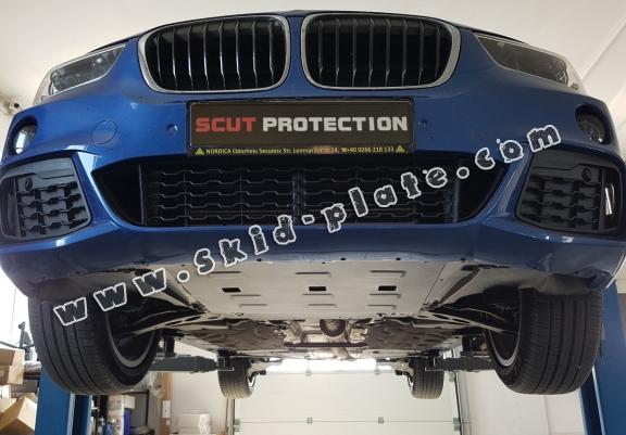 Steel skid plate for the protection of the engine and the gearbox for Mini Cooper F55/56