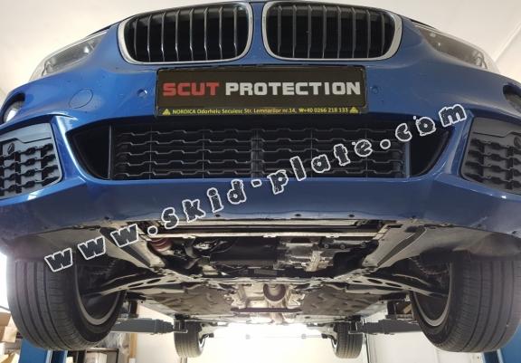 Steel skid plate for the protection of the engine and the gearbox for Mini Cooper F55/56